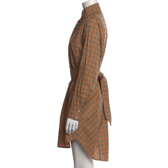 Burberry Plaid Long Sleeve Dress in Classic Print: Size 6 with POCKETS - Picture 9 of 12